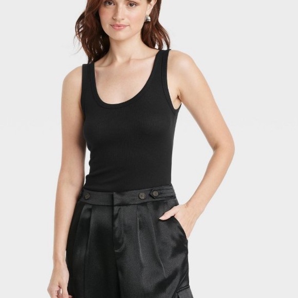 a new day Tops - A New Day NWT- double scooped bodysuit black size M